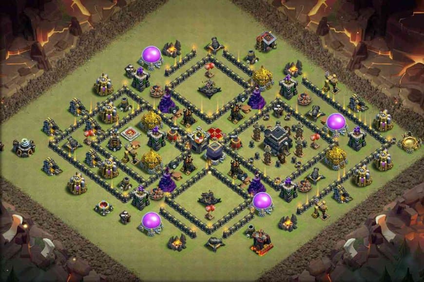 TH9 War Base – Compact Defensive Layout