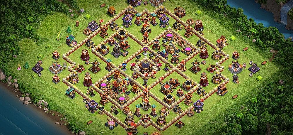 TH16 Balanced Farming Vault – Anti-Air & Resource Guard
