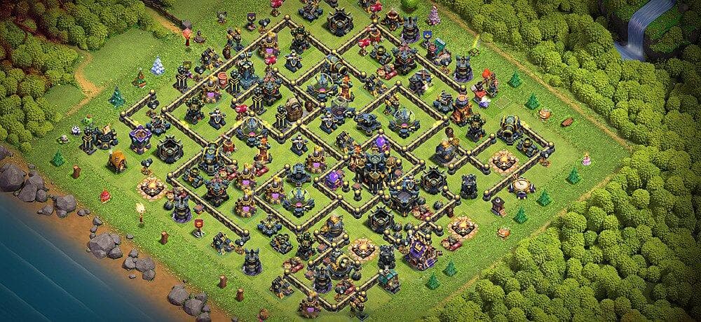 TH17 Strategic Trophy Guard – Anti-2 Star Dead Zone Layout