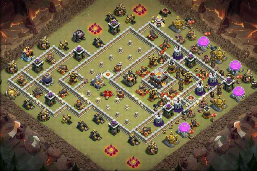 TH11 Anti-2-Star Base – Trap & Time War Layout
