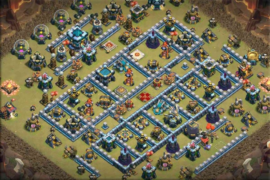TH13 Anti-Air Base – Air-Defense Home-Village Layout