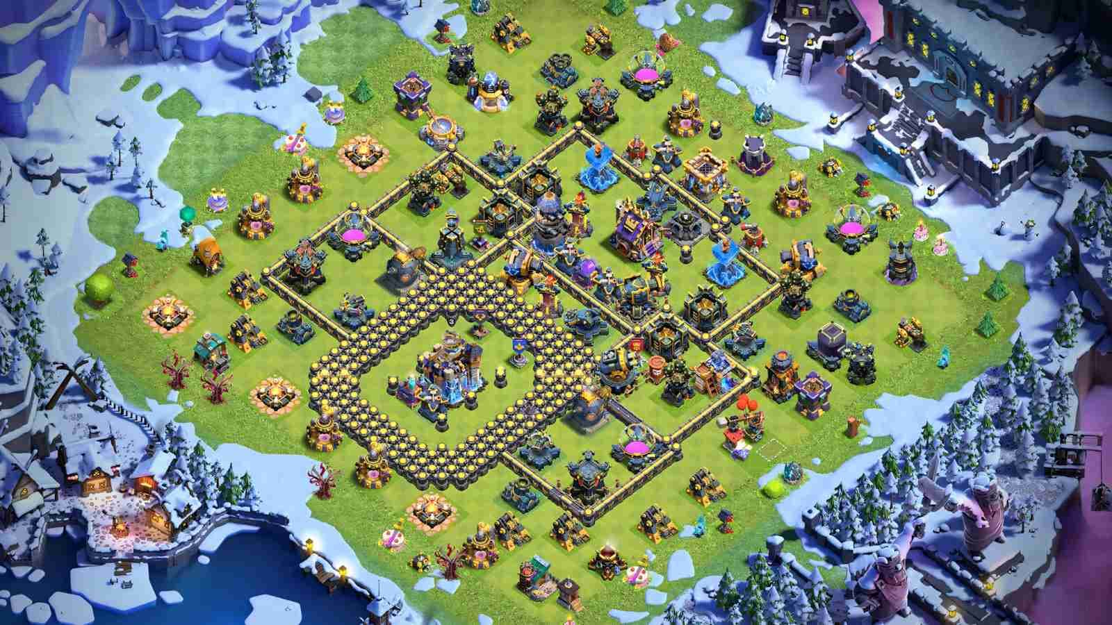 TH18 Hybrid Base | Loot + Trophy Balance