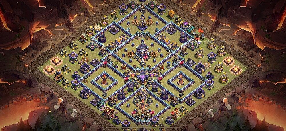 TH18 Diamond Core War Base | Split & Collapse Trap