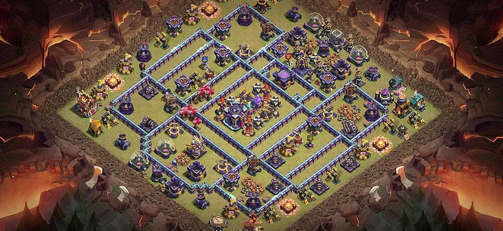TH18 Boxed Core War Base | Spell Drain Defense